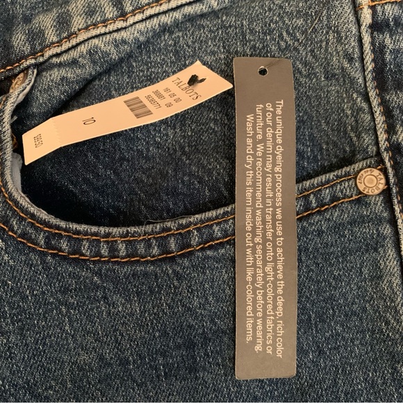 TALBOTS Everyday Relaxed Jeans women's Blue Jeans size 10 ankle length NWT - Picture 15 of 16